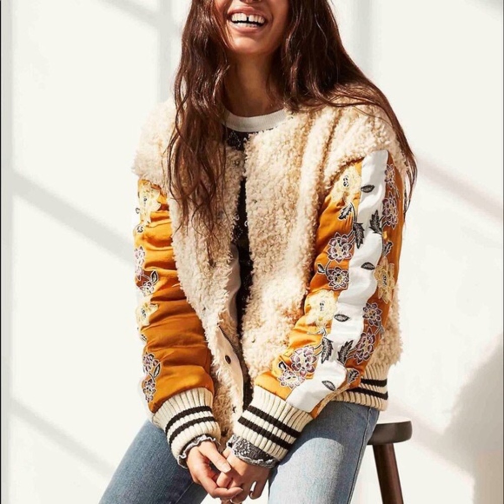 Free People Dandelion Varsity Jacket